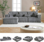110" Cloud Sectional Couch, Modular Sectional Sofa - Image 7