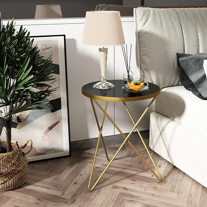 HLR Modern Round Side Table, End Table - Image 7
