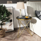 HLR Modern Round Side Table, End Table - Image 7