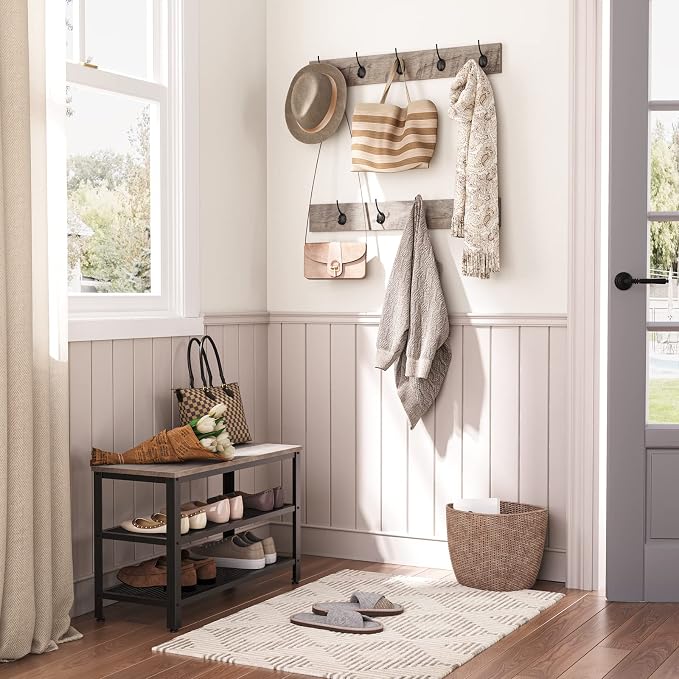 HOOBRO Hall Tree Entryway Storage Bench, Coat Rack Shoe Bench, Shoe Rack - Image 2