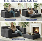 3-in-1 Convertible Sofa Bed: Boneless Loveseat Sleeper & Folding Couch Bed - Image 3