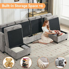WUTUTUEE 107”Modular Sectional Sofa Convertible U Shaped Sofa Couch Set - Image 4