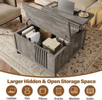 knoworld Farmhouse Lift Top Coffee Table - Image 3