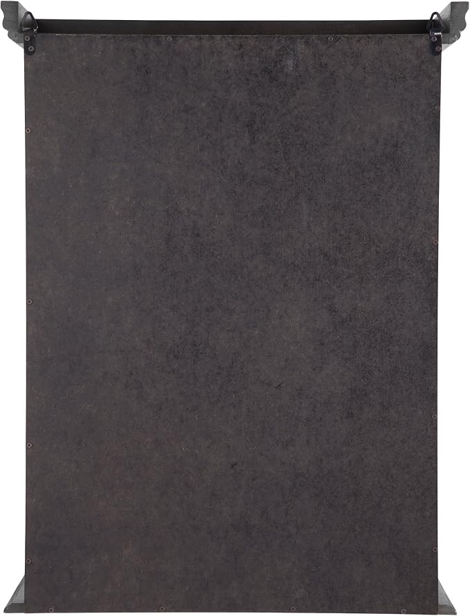 Design Toscano Country Tuscan Hardwood Wall Curio Cabinet: Ebony Black Finish - Image 5