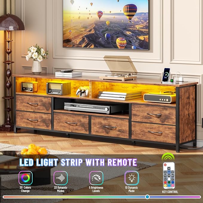 Furologee 63 Inch Entertainment Center, TV Stand - Image 2