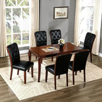 59”Farmhouse Dining Table with Carved Legs, Rectangular Kitchen Table - Image 4