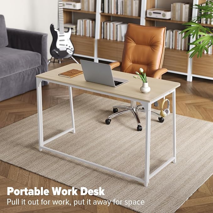 WOHOMO Folding Desk, Small Foldable Desk 47.2" - Image 8