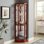 Corner Curio Cabinet, Wine Bar China Cabinet - Image 4