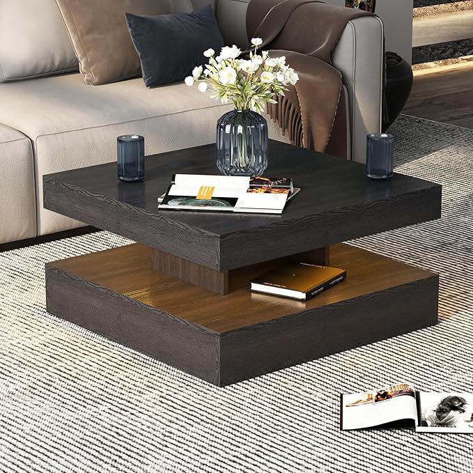 HedoAjim Black Led Coffee Table - Image 6