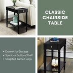 Convenience Concepts French Country No Tools Chairside Table - Image 3