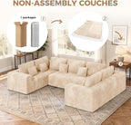 Luxanimarion 136'' Sectional Cloud Couches - Image 5