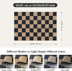 Lahome Checkered Easy Jute Front Door Mat, 2x3 Kitchen Outdoor Rug Washable | - Image 2