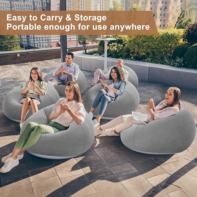 Realspring 6 9 12 Pcs Inflatable Bean Bag Chairs - Image 6