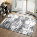 Entryway Rug 3x5 Grey Door Mat Indoor Entrance 36x60, Washable Small Throw Rugs by Acapet