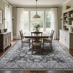 Area Rugs for Living Room, Washable 5x8 Area Rug for Bedroom, Retro Floral - Image 6