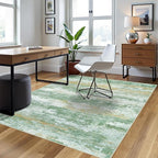 Aelenmu 5x7 Area Rugs for Living Room Washable Bedroom Dining Room Green | - Image 4