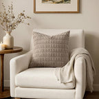 MIULEE Euro Sham Corduroy Decorative Throw Pillow Covers 24x24 Light Brown | - Image 4