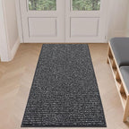 BEQHAUSE Dirt Trapper Door Mat 24"x60", Non-Slip Washable Doormat, Charcoal | by BEQHAUSE