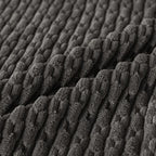 Set of 4 Dark Grey Decorative Throw Pillow Covers 20x20 Inch Corduroy Pillow - Image 5