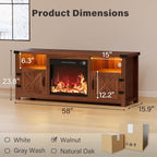 YESHOMY LED Fireplace TV Stand - Image 6