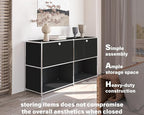 Metal Sideboard with 2 Flap Doors, DIY Modern Home Furnishing, Foyer - Image 4