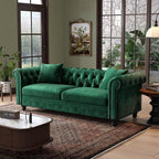 ONBRILL 82 Inch Chesterfield Sofa, 23 Inch Deep Seat Velvet Couch - Image 7