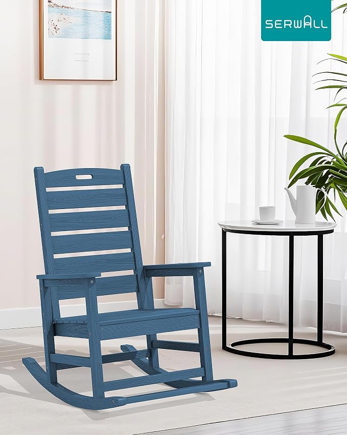 SERWALL Outdoor Rocking Chair Set of 2, Oversized Rocking Chair - Image 9