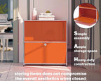 32.5-Inch Flip-Top Side Table & Buffet Cabinet - Image 5