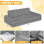 Modular Kids Play Couch 10PCS – Convertible Kids Sofa & Toddler Play Couch - Image 2