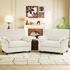 44.5" Oversized Accent Chair, Comfy Chenille Fabric Living Room Chairs - Image 9