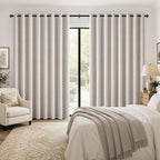 MIULEE Extra Wide 100% Blackout Linen Curtains - Image 4