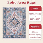 SERISSA 10x12 Washable Non Slip Boho Area Rug - Image 6