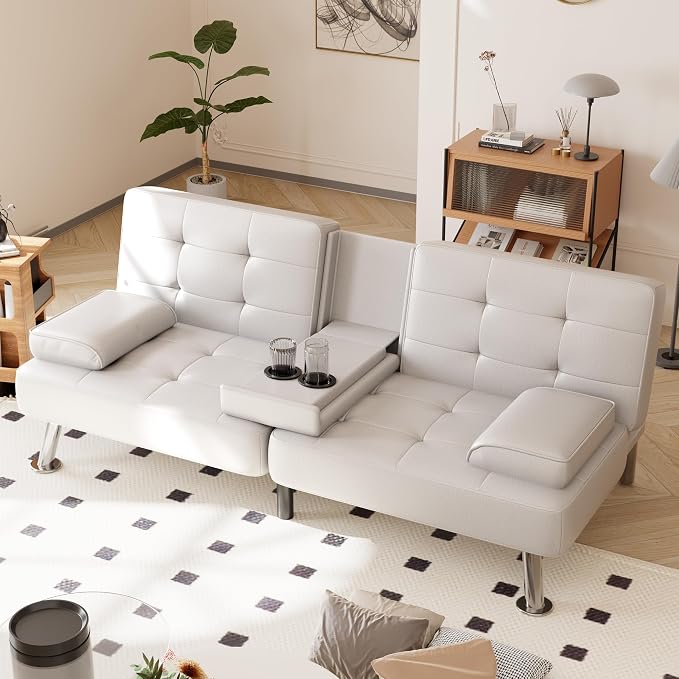 Shahoo Convertible Folding Futon Sofa Bed Sleeper Couch by BuynowfromShahoo