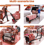 3-in-1 Folding Hand Trucks, 600Lbs Convertible Hand Truck Dolly, Heavy Duty - Image 6