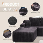 Hobestluk Modular Sectional Sofa Couches L-Shape Couch 3 Seat Modular Sofa - Image 6