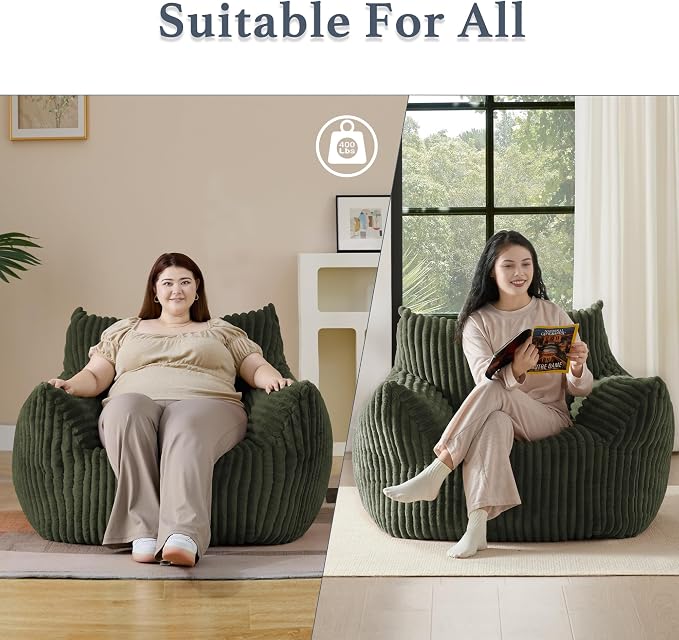 Gericco Giant Plush Bean Bag Chair - Image 6
