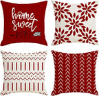 YCOLL Christmas Pillow Covers 20x20 Set of 4, Modern Sofa Throw Pillow Cover by PillowCoversExpert