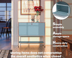 Metal Sidetable with Flap Door, 27.5" Height - Image 5