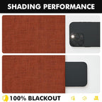 MIULEE Fall 100% Blackout Linen Curtains 42 x 96 Inch Burnt Orange 2 Panels | - Image 7