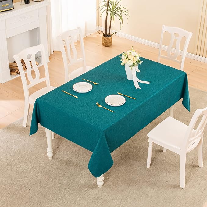 BALCONY & FALCON Small Square Tablecloth Washable Wrinkle Resistant and Water - Image 5