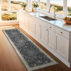 Dark Washable Long Runners for Hallways, Entryway Indoor Rug, Non Slip Rubber - Image 9