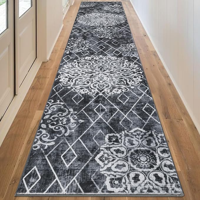 HEBE Hallway Runner Rug 2'8''x14', Washable Non Slip Kitchen Rug Runner | Soft - Image 9