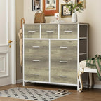 Sweetcrispy 9 Drawer Fabric Dresser Storage Tower - Image 2