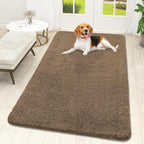 OLANLY Dog Door Mat for Muddy Paws 59x32, Super Absorbent Chenille Mud Mat | Tan by OLANLY
