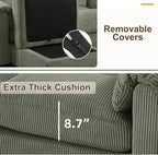 HAOMARKETS Corduroy Sofa Set, Upholstered Armchair and 3-Seater Sofa Sofa Set - Image 5