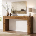 Solid Wood Console Table, 63-Inch Farmhouse Sofa Table Behind Couch by TribewoodbyTribesigns