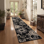 Findosom Hallway Runner Rug 2x12, Non Slip High-Low Textured Floral Washable - Image 2