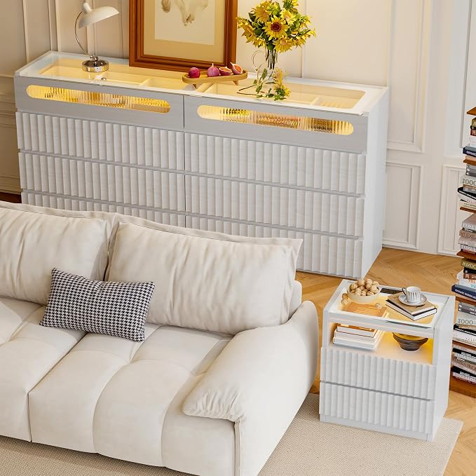 senlin Fluted 8 Drawer Dresser, - Image 3