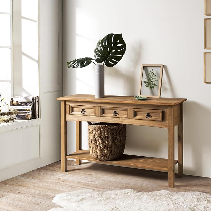 Furniture Dash Solid Wood Hall Table Console 47.9" W, 12.6" D, 28.8" H - Image 7