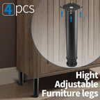 10 Inch Metal Furniture Legs Stainless Steel Adjustable Legs Black Metal Legs - Image 5